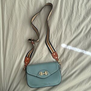 River Island cross-body blue purse